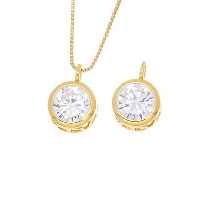 Jewel Pledge - 5A Top Quality Sparkly CZ Round Pendant For Jewelry,CPG3164