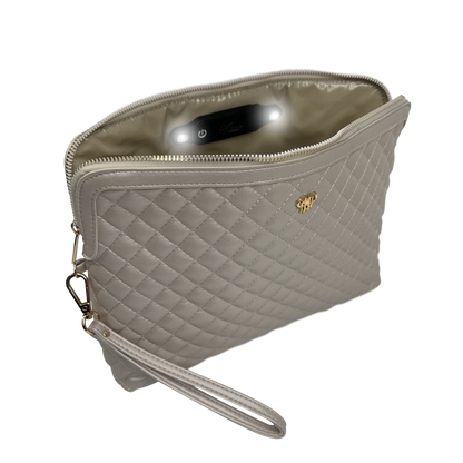 PurseN  - NEW Updated Litt Makeup Case - Pearl Quilted