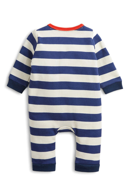 Magnetic Me Navy Stripe French Terry Romper