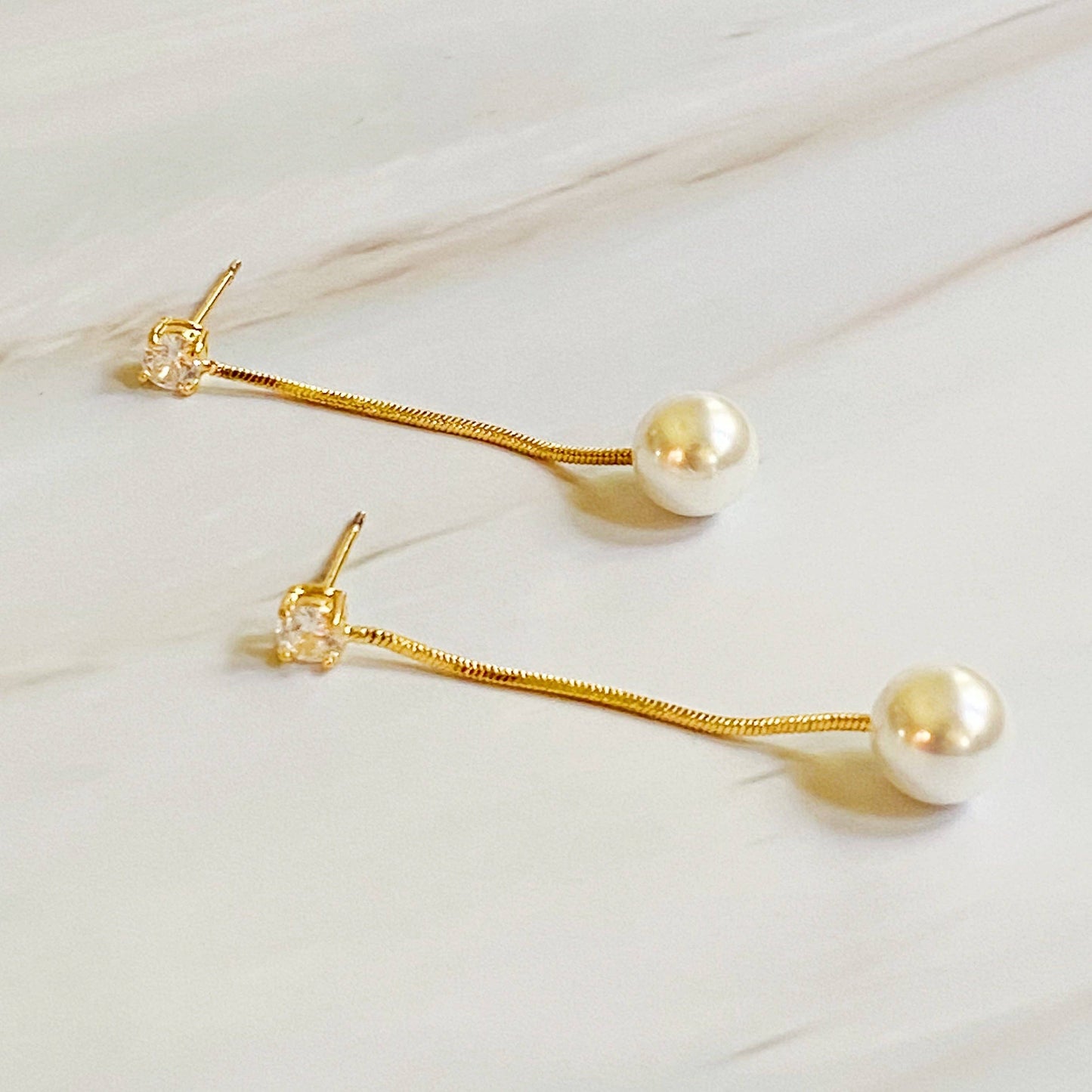 Ellison+Young - Dangling Pearl Earring