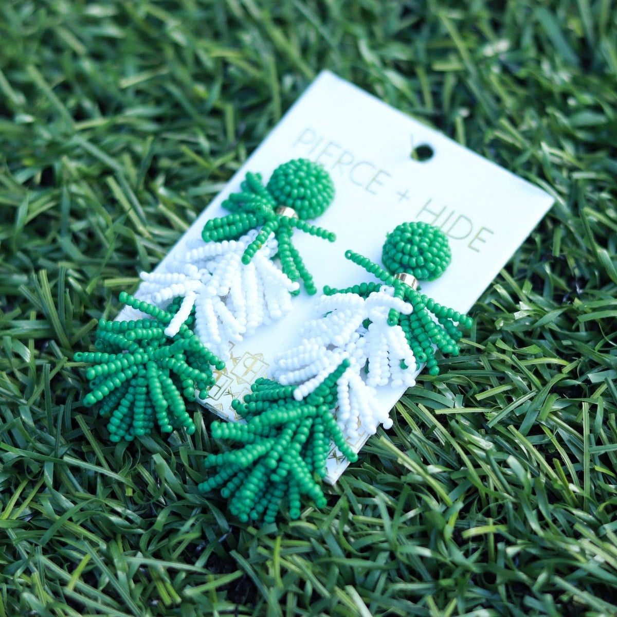 Pierce + Hide - Custom Beaded Tassel Earring| Game Day Earrings| Back to School