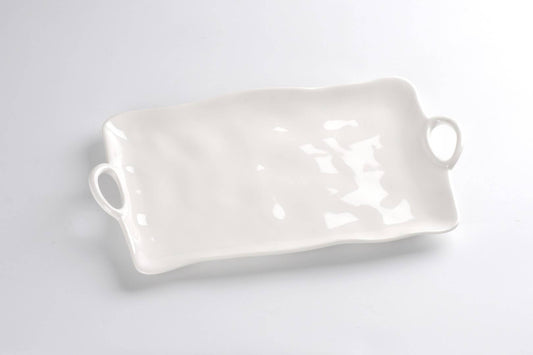 Pampa Bay large white shatterproof melamine platter with handles