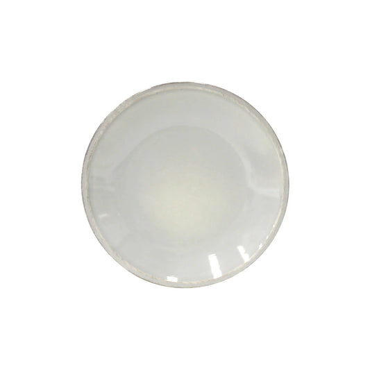 Costa Nova Friso Grey salad plate with textured rim, viewed from above