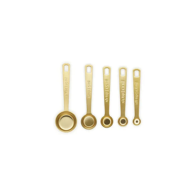 Le Creuset Set of 5 Gold Measuring Spoons