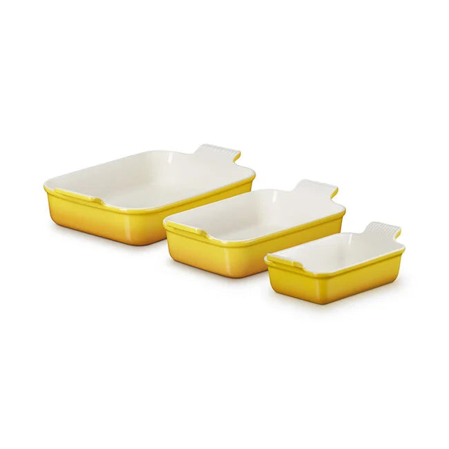 Le Creuset Set of 3 Heritage Rectangular Dishes