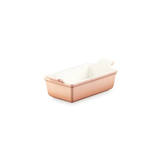 Le Creuset Heritage Loaf Pan in pale pink with cream interior