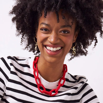 Ink + Alloy Gameday Chain Link Beaded Necklace