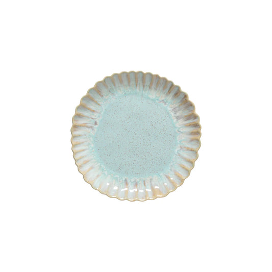 Costa Nova Mallorca Sea salad plate with light blue center and scalloped cream rim