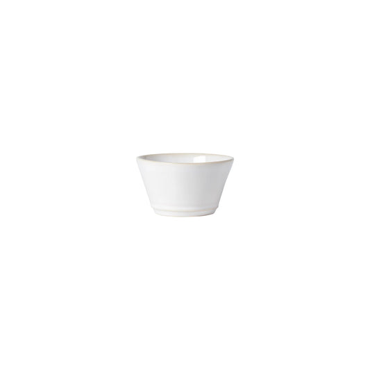 Costa Nova Beja white fruit bowl with angled sides and glazed rim