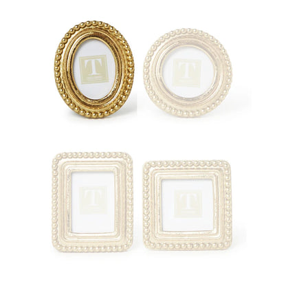 Two's Company Beaded Gold Photo Frames