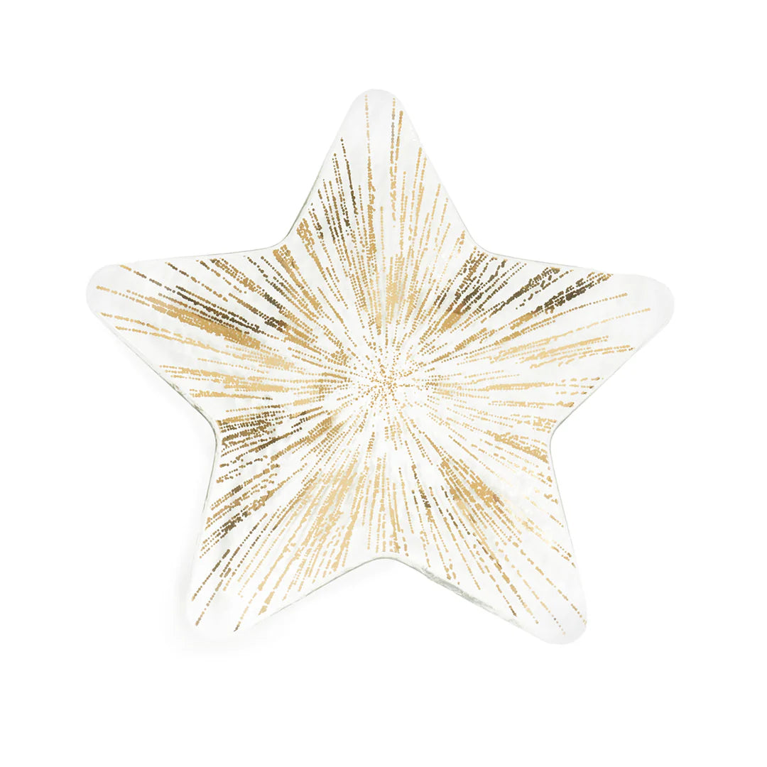 Annieglass Starburst Gold Star Plate