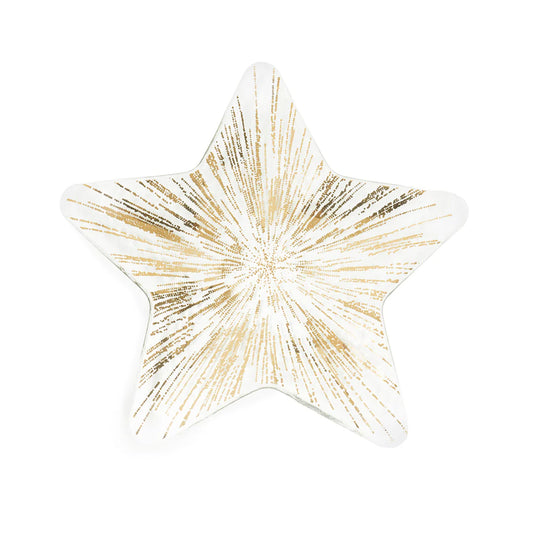 Annieglass Starburst Gold Star Plate