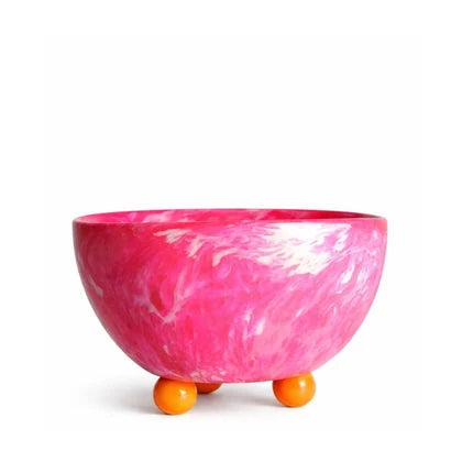 Laura Park Pink Resin Footed Serving Bowl