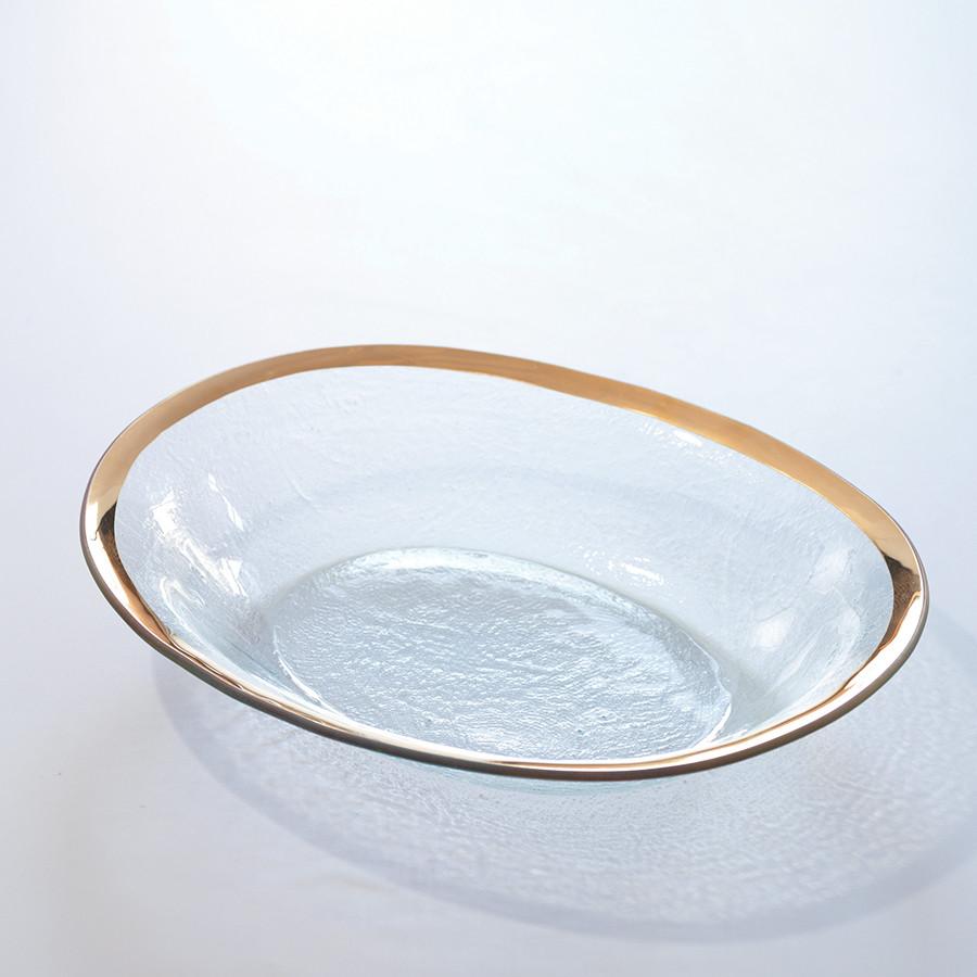 Extra Large Handblown glass bowl - Serve Kindness
